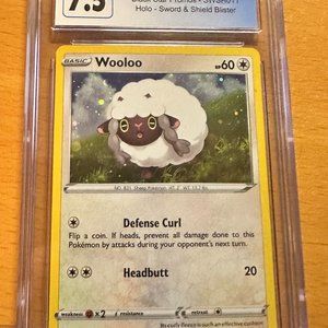Rare - 2020 Pokemon SWSH BSP #011 Wooloo CGC Graded 7.5
